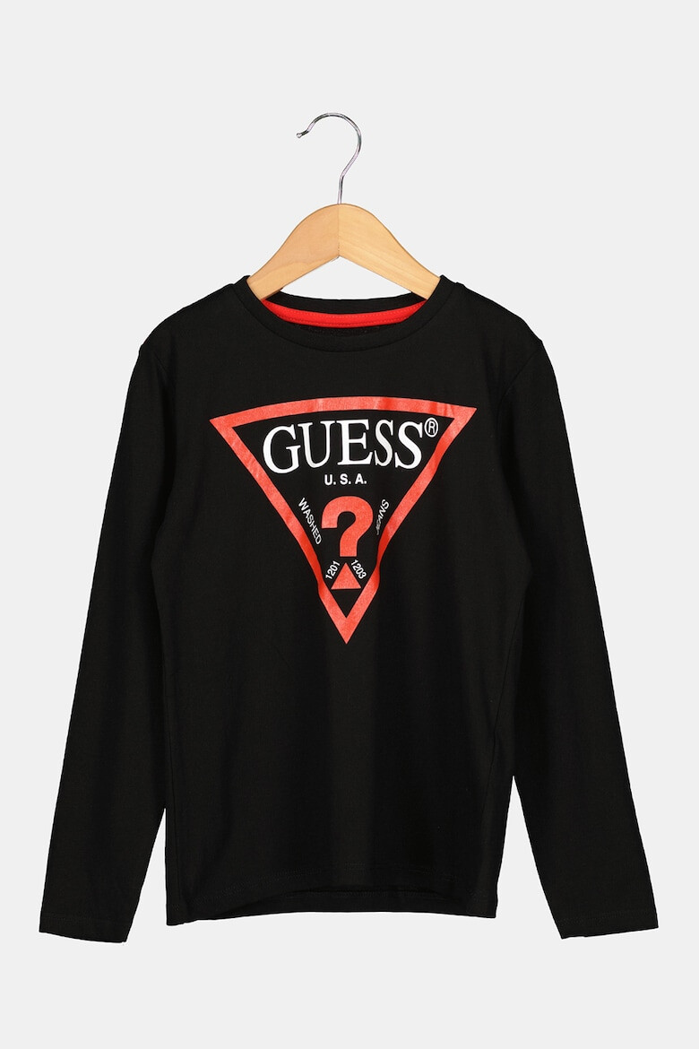 GUESS KIDS Блуза от органичен памук с лого - Pepit.bg