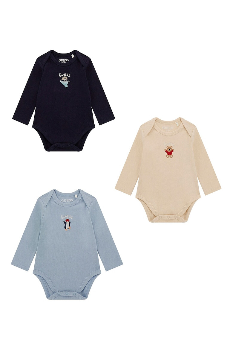 GUESS KIDS Боди с дълги ръкави - 3 броя - Pepit.bg