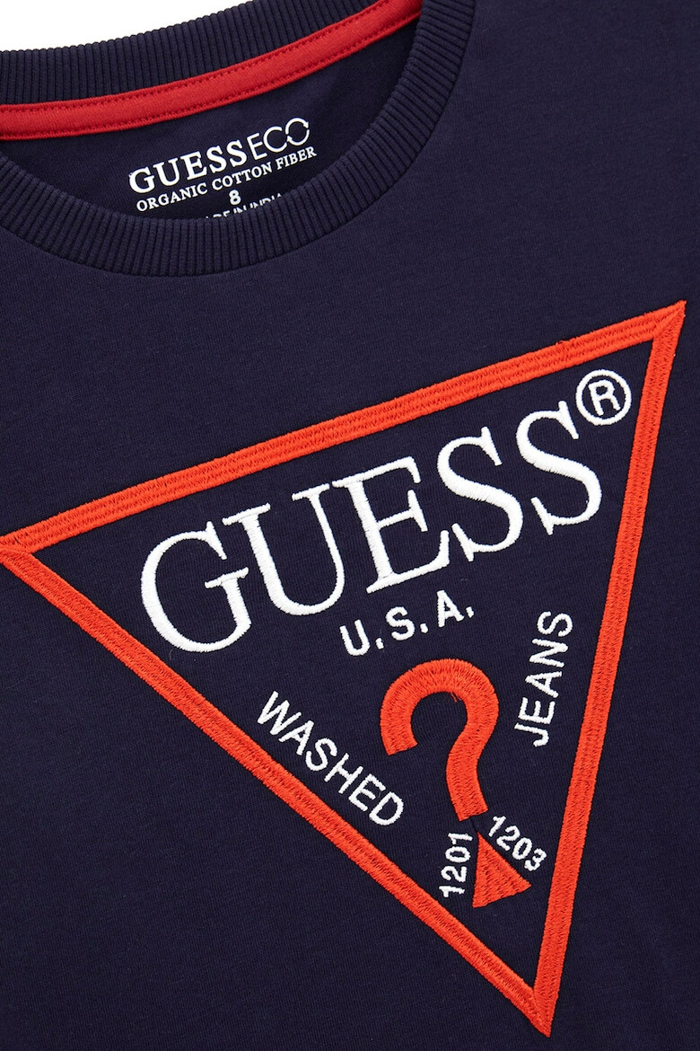 GUESS KIDS GUESS Памучна блуза с лого - Pepit.bg