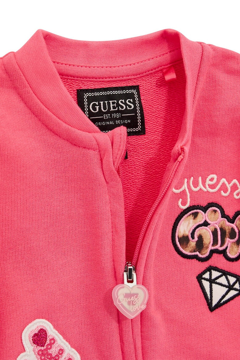 GUESS KIDS Спортен екип с цип и бродерии - Pepit.bg