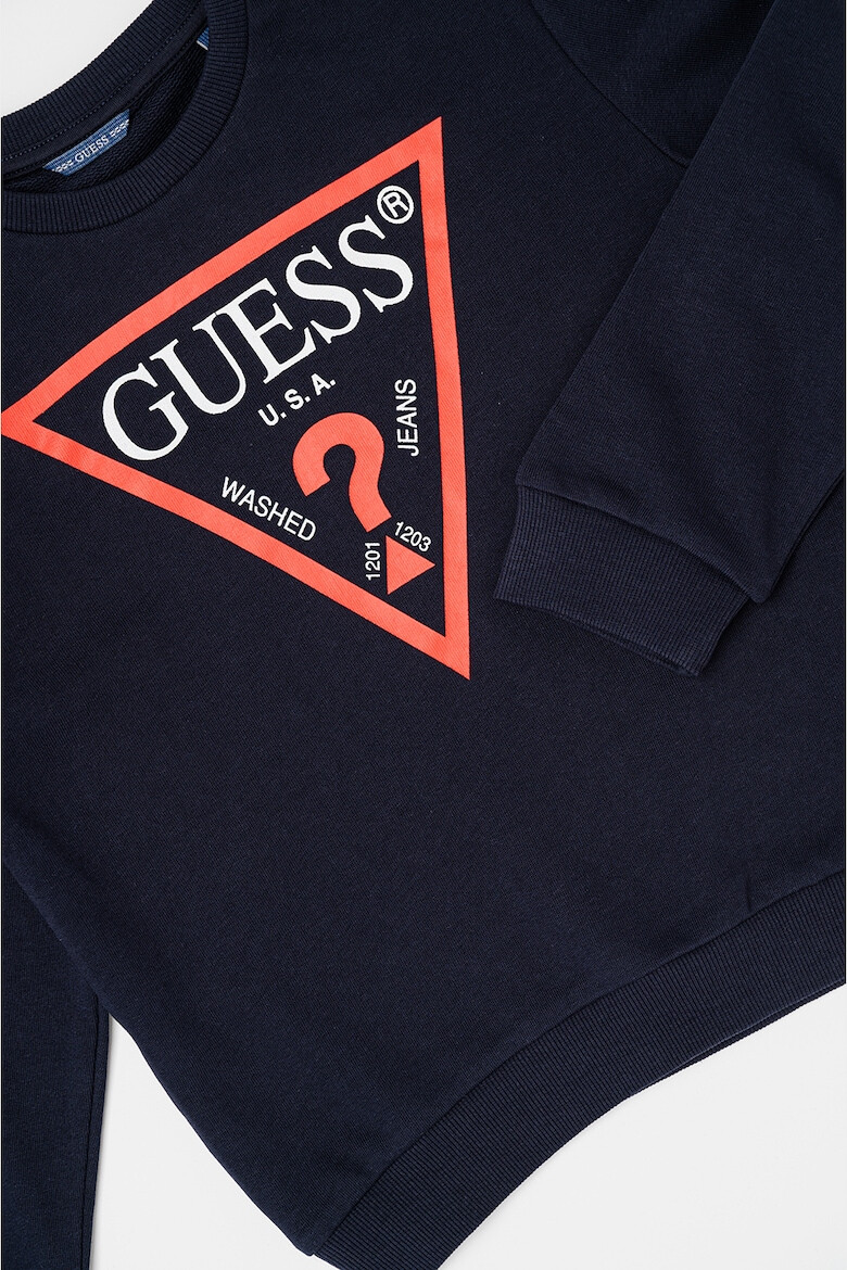 GUESS KIDS GUESS Суитшърт с лого и овално деколте - Pepit.bg