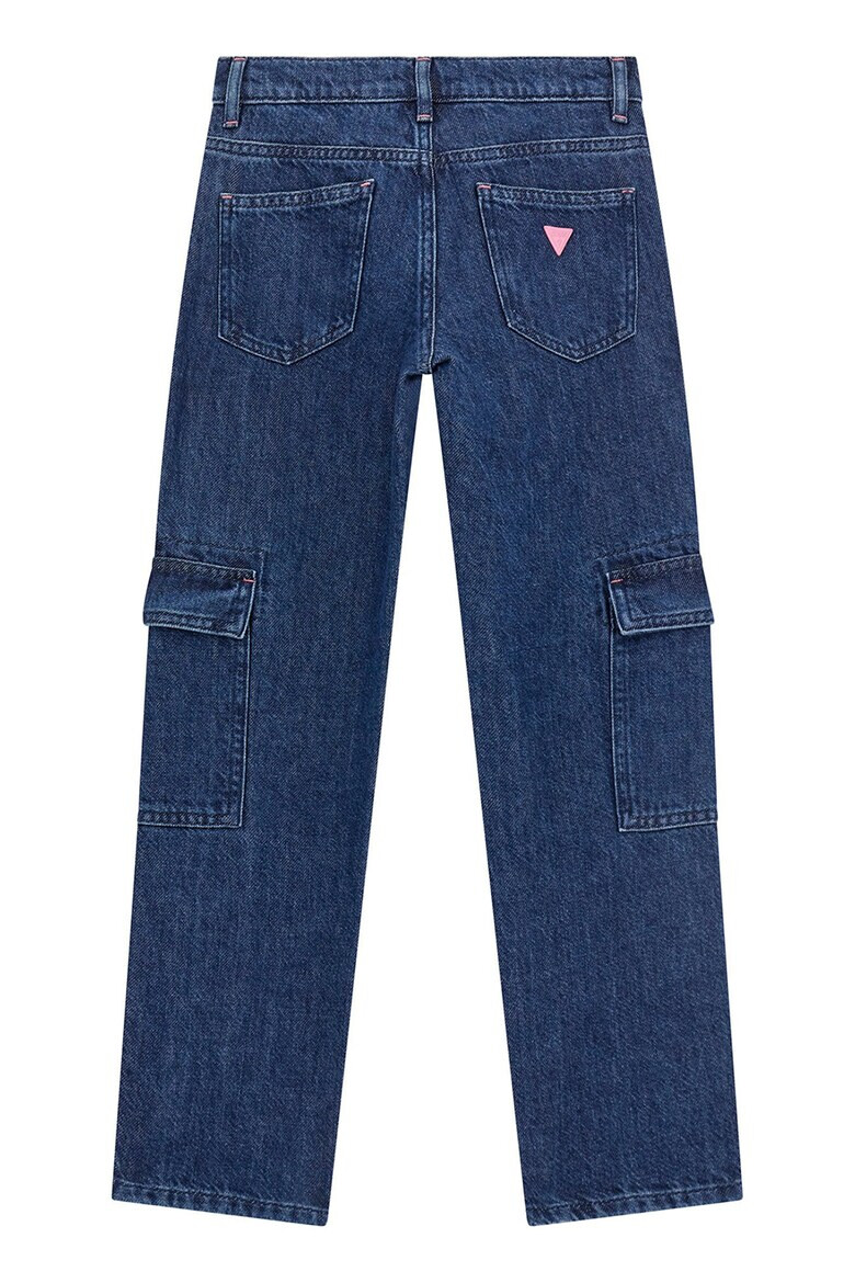 GUESS KIDS Карго дънки с джобове с капаче - Pepit.bg