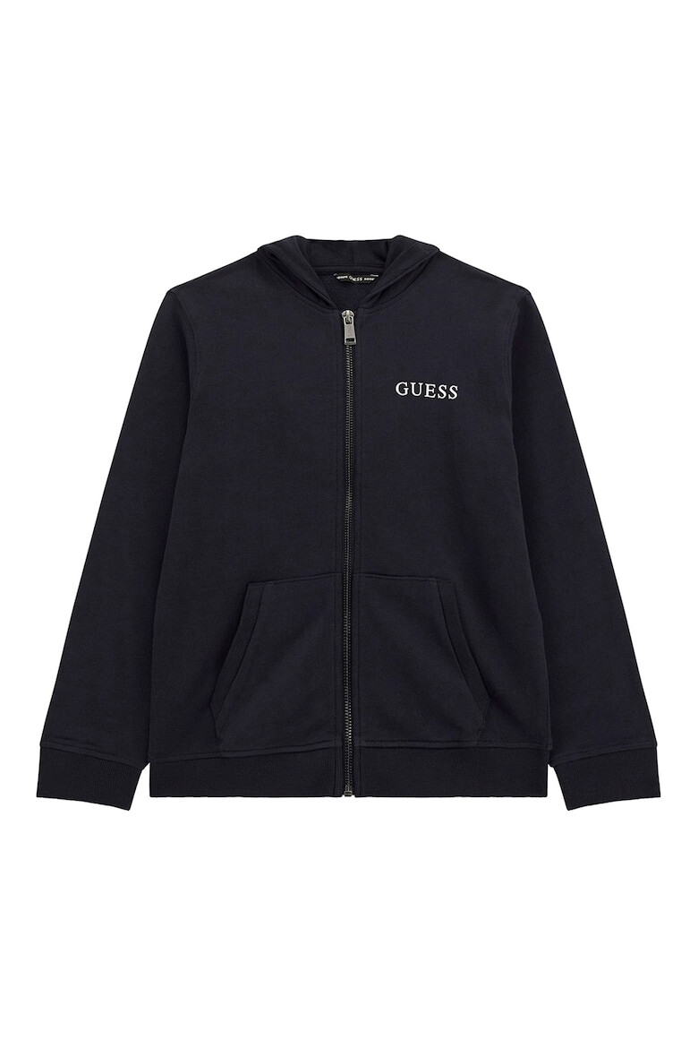 GUESS KIDS Худи с цип и лого - Черен - Pepit.bg