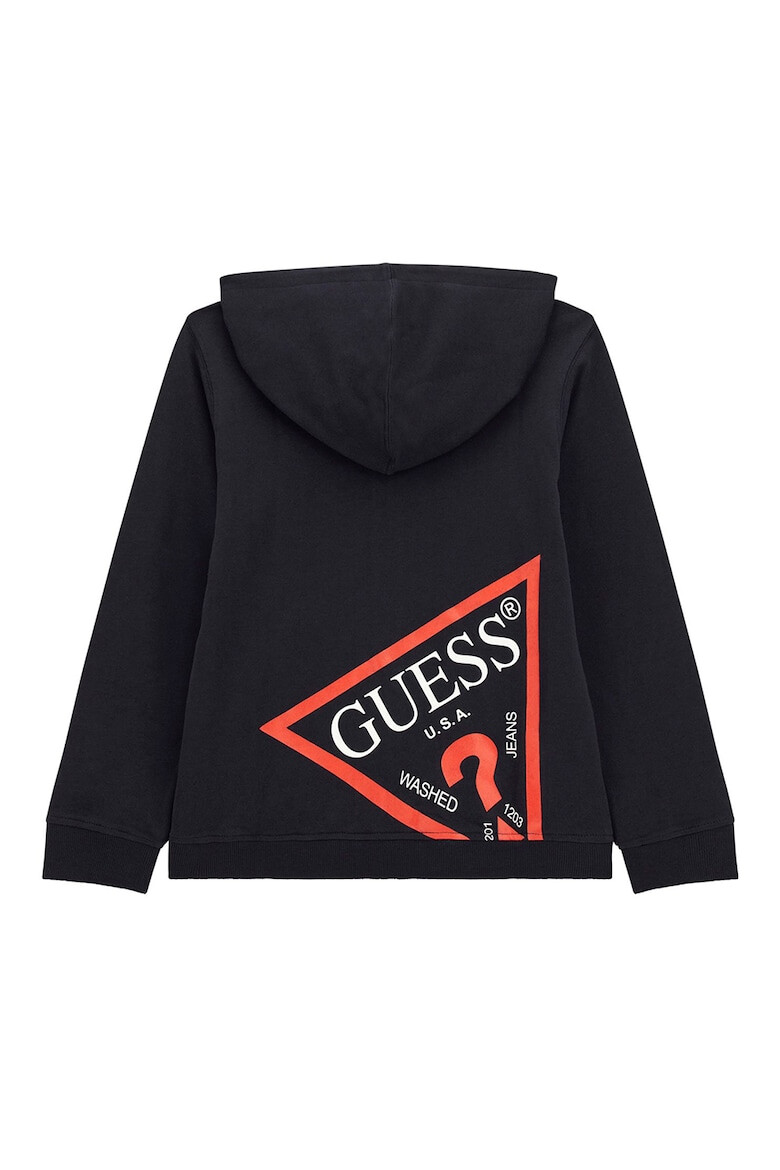 GUESS KIDS Худи с цип и лого - Черен - Pepit.bg