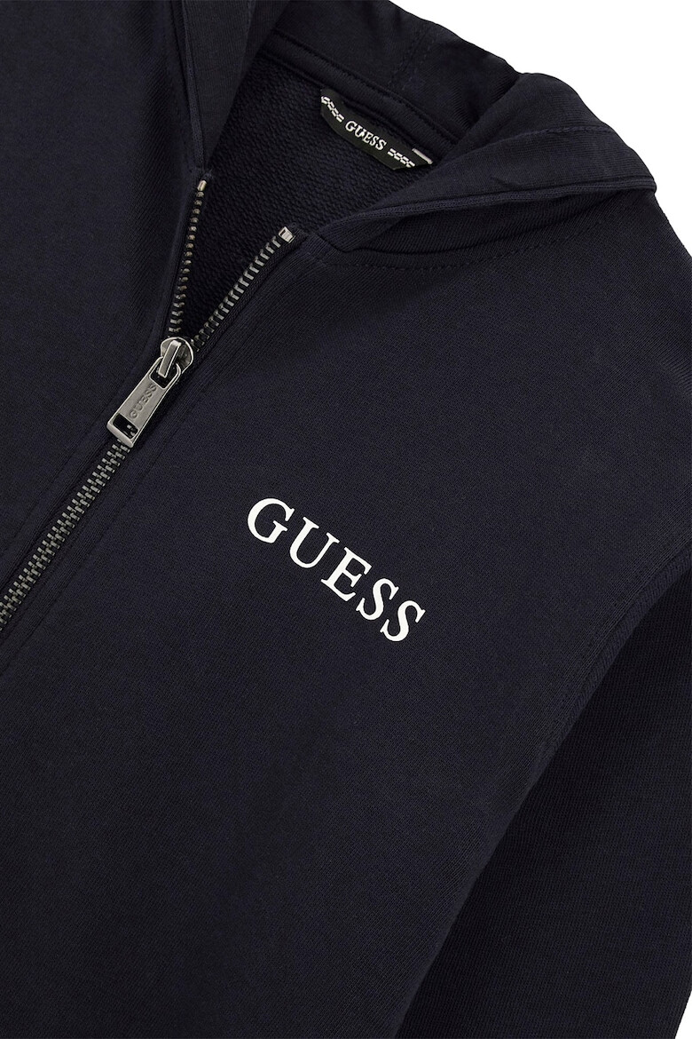 GUESS KIDS Худи с цип и лого - Черен - Pepit.bg
