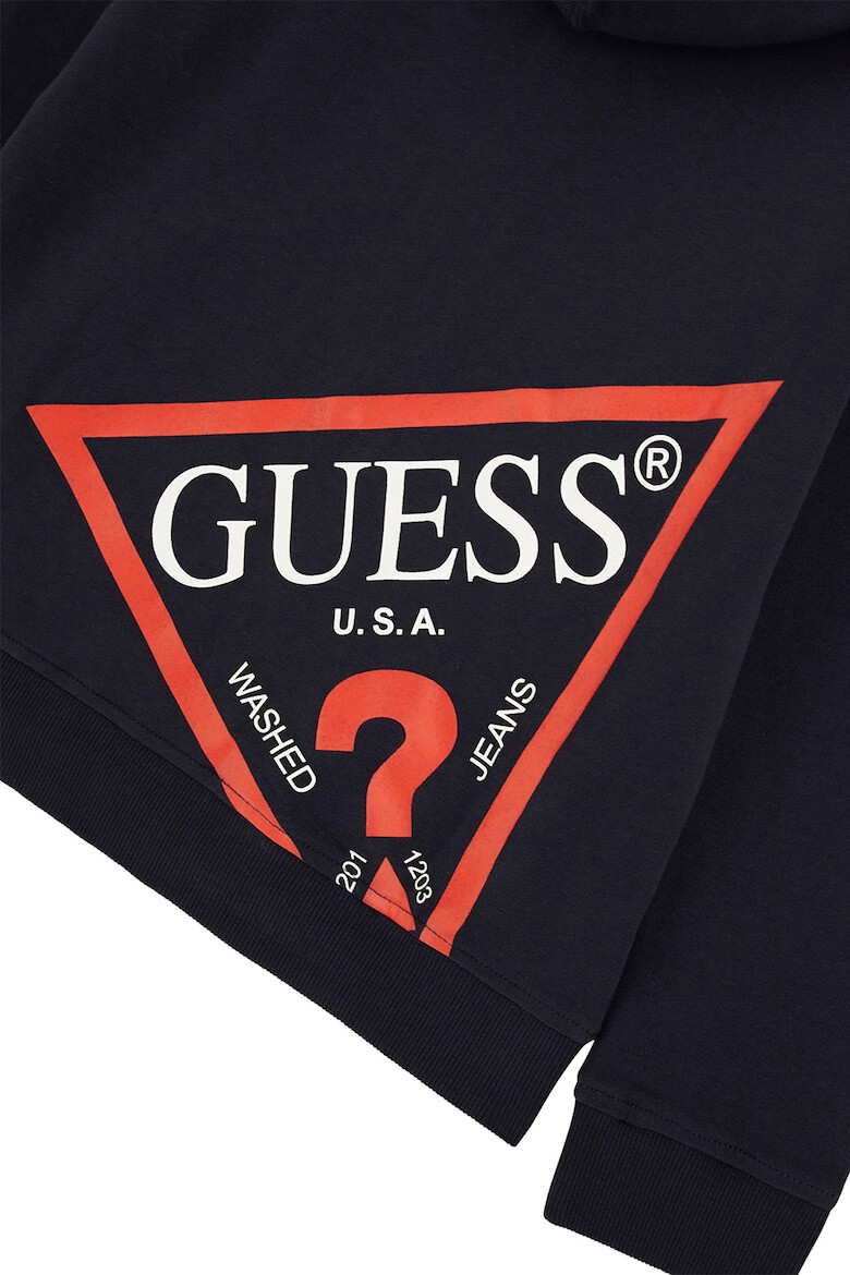 GUESS KIDS Худи с цип и лого - Черен - Pepit.bg