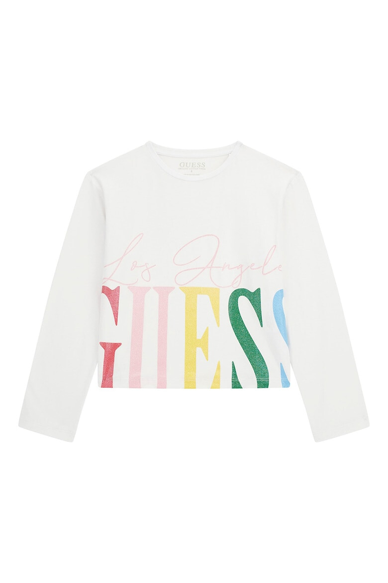 GUESS KIDS Къса блуза с лого - Pepit.bg