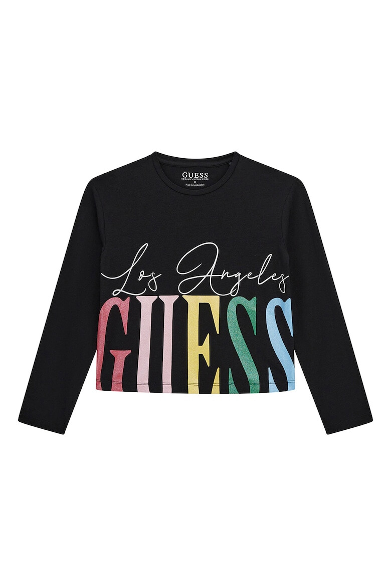GUESS KIDS Къса блуза с лого - Pepit.bg