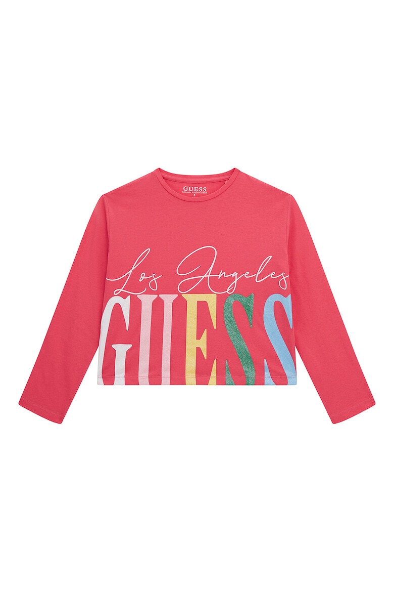GUESS KIDS Къса блуза с лого - Pepit.bg
