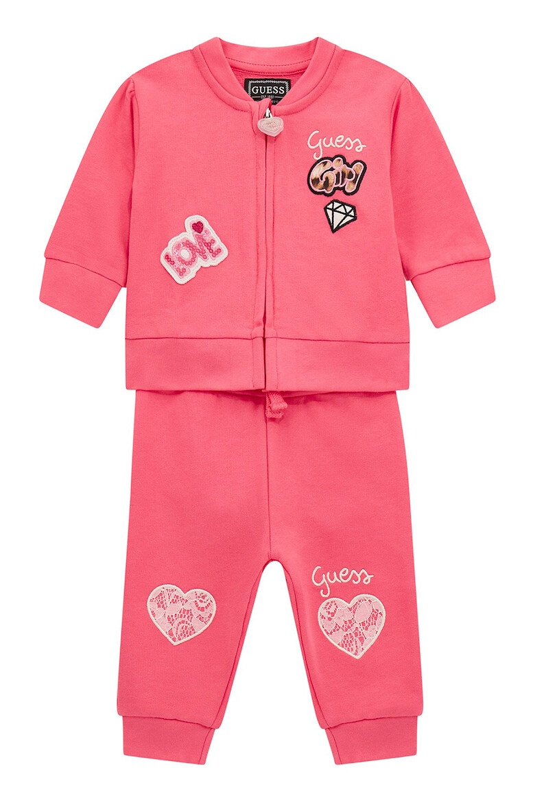 GUESS KIDS Спортен екип с цип и бродерии - Pepit.bg