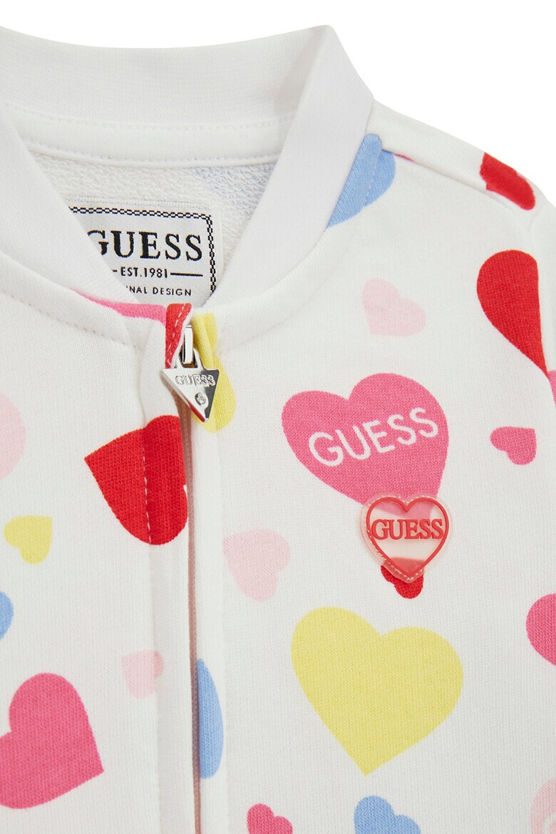 GUESS KIDS Суитшърт с шарка на сърца и цип - Pepit.bg