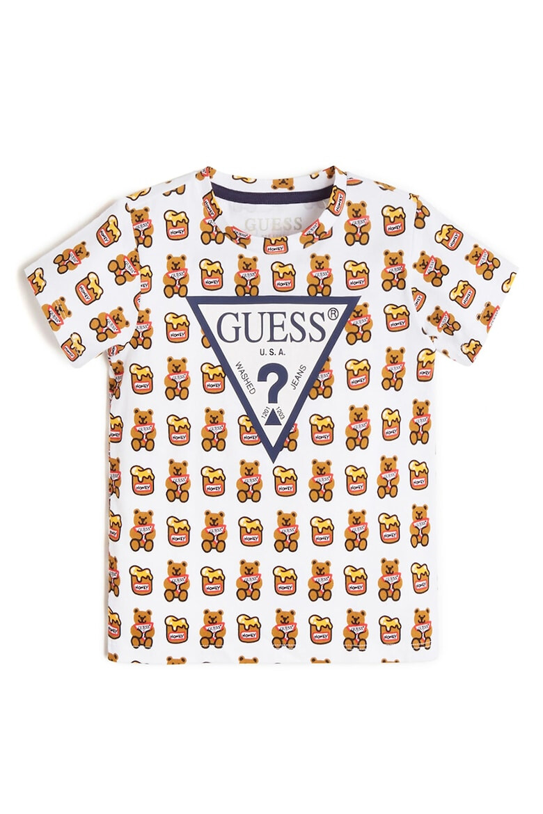 GUESS KIDS Тениска с овално деколте и шарка - Pepit.bg