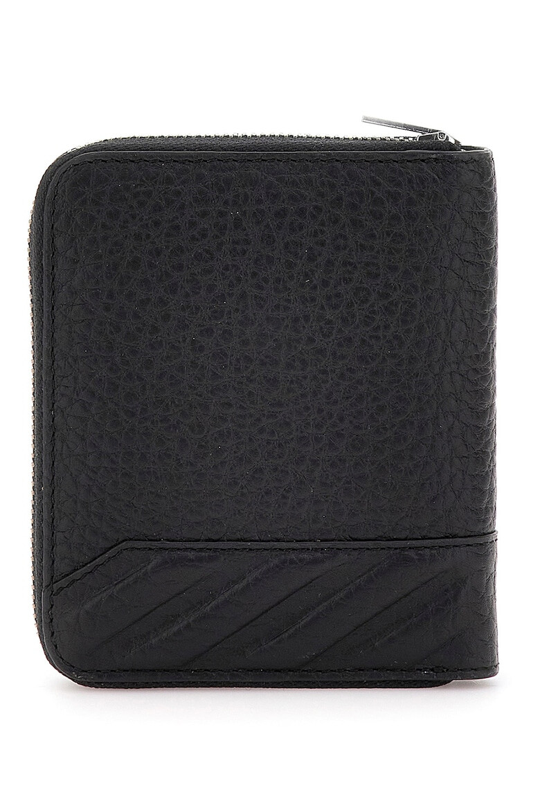 GUESS Кожен портфейл с цип - Черен - Pepit.bg