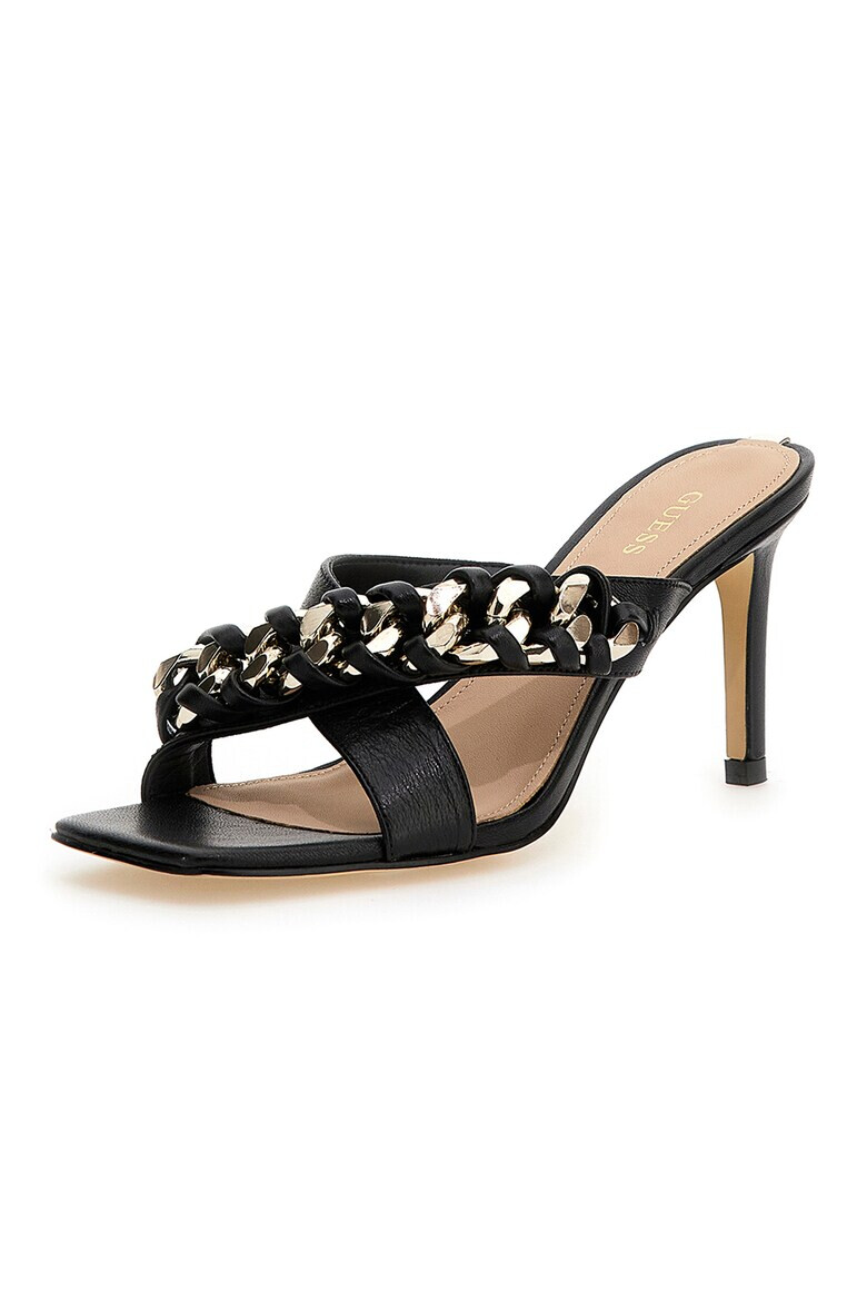 GUESS Кожени сандали с висок ток - Pepit.bg