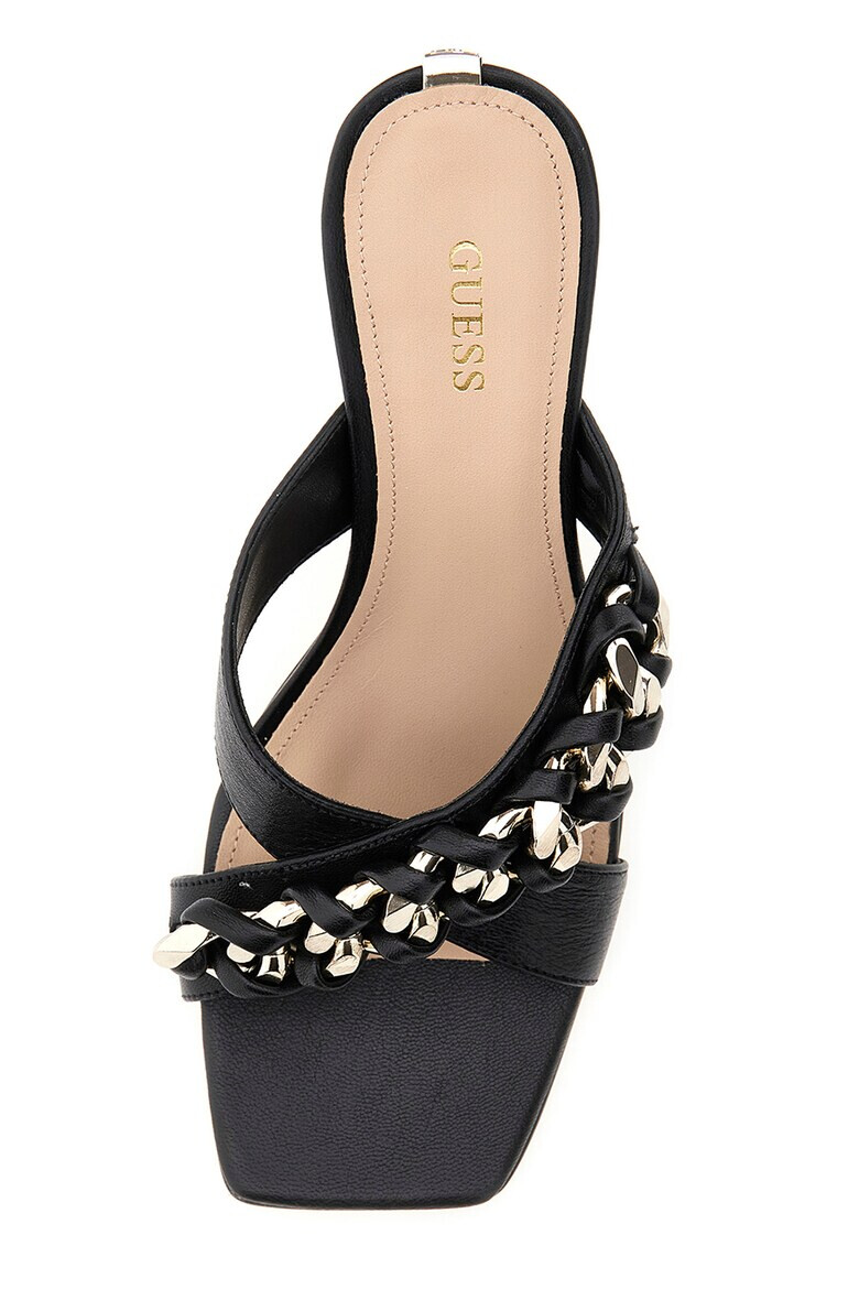 GUESS Кожени сандали с висок ток - Pepit.bg