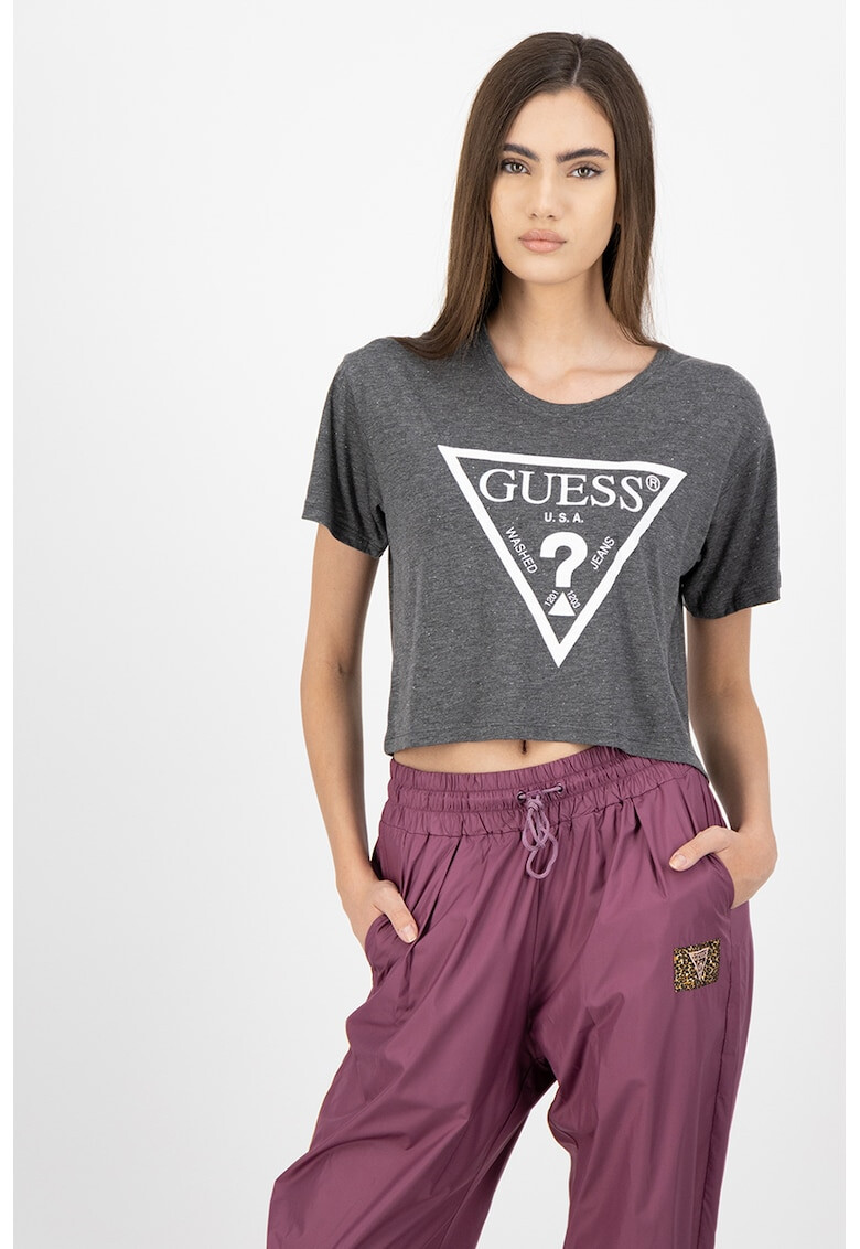 Guess Къс топ с лого - Pepit.bg