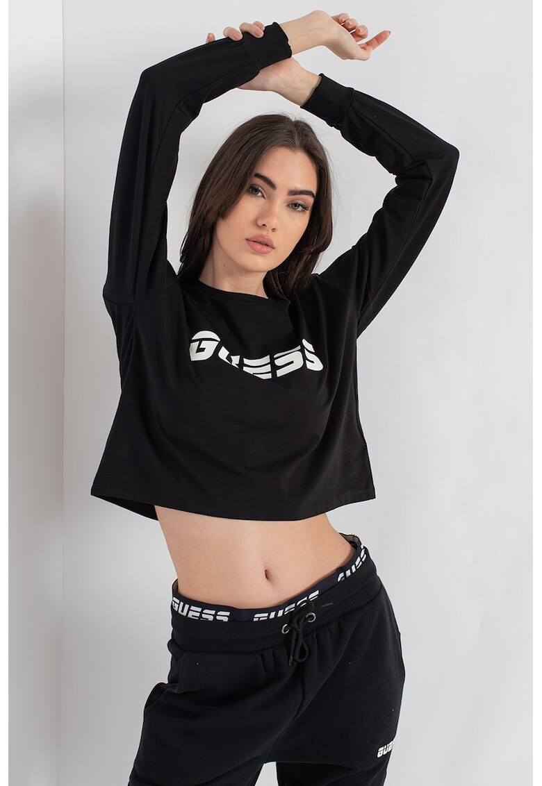 Guess Къса блуза с лого - Pepit.bg