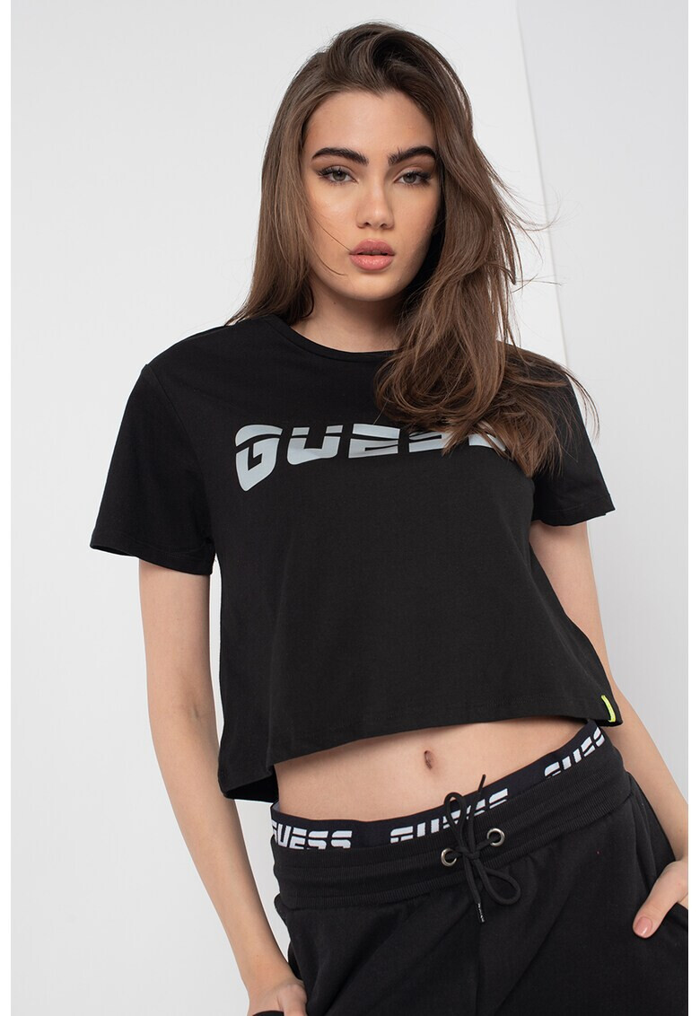 Guess Къса домашна тениска с лого - Pepit.bg