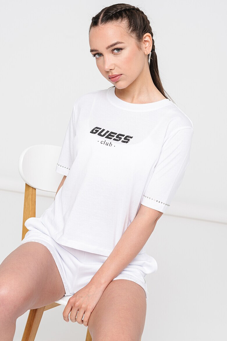 GUESS Къса фитнес тениска - Pepit.bg