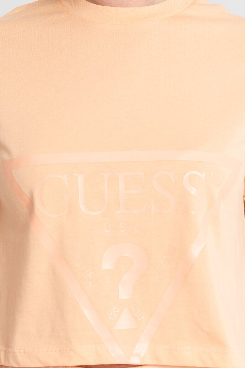 Guess Къса фитнес тениска на лога - Pepit.bg