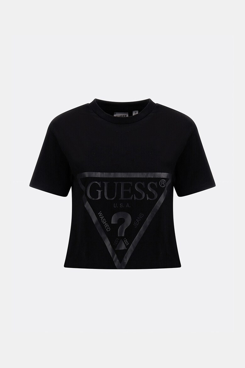 Guess Къса фитнес тениска на лога - Pepit.bg