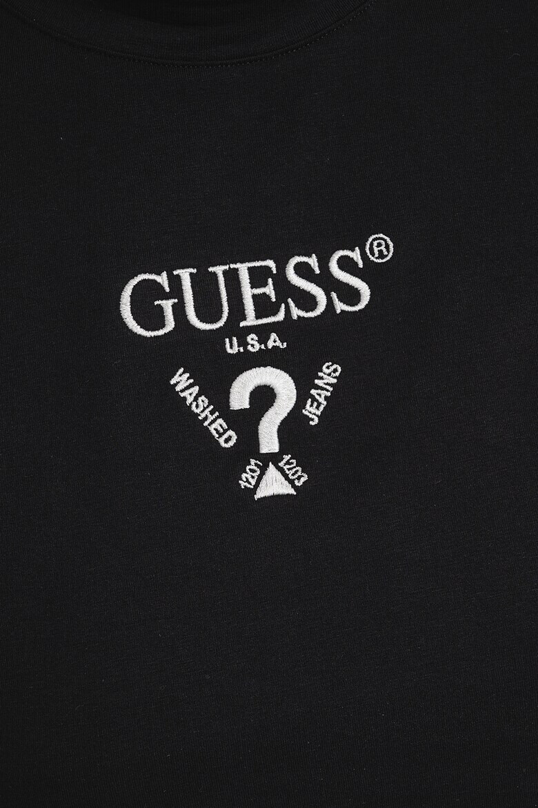 GUESS Къса фитнес тениска с лого - Pepit.bg