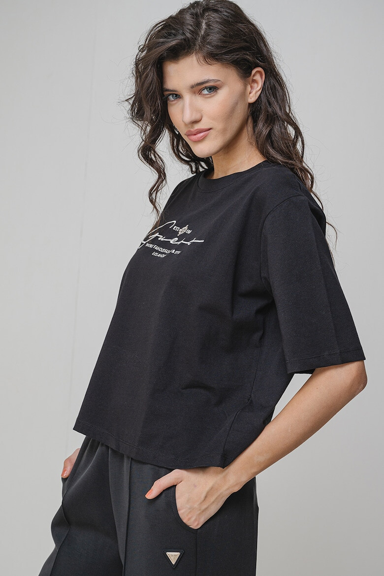 GUESS Къса фитнес тениска с лого - Pepit.bg