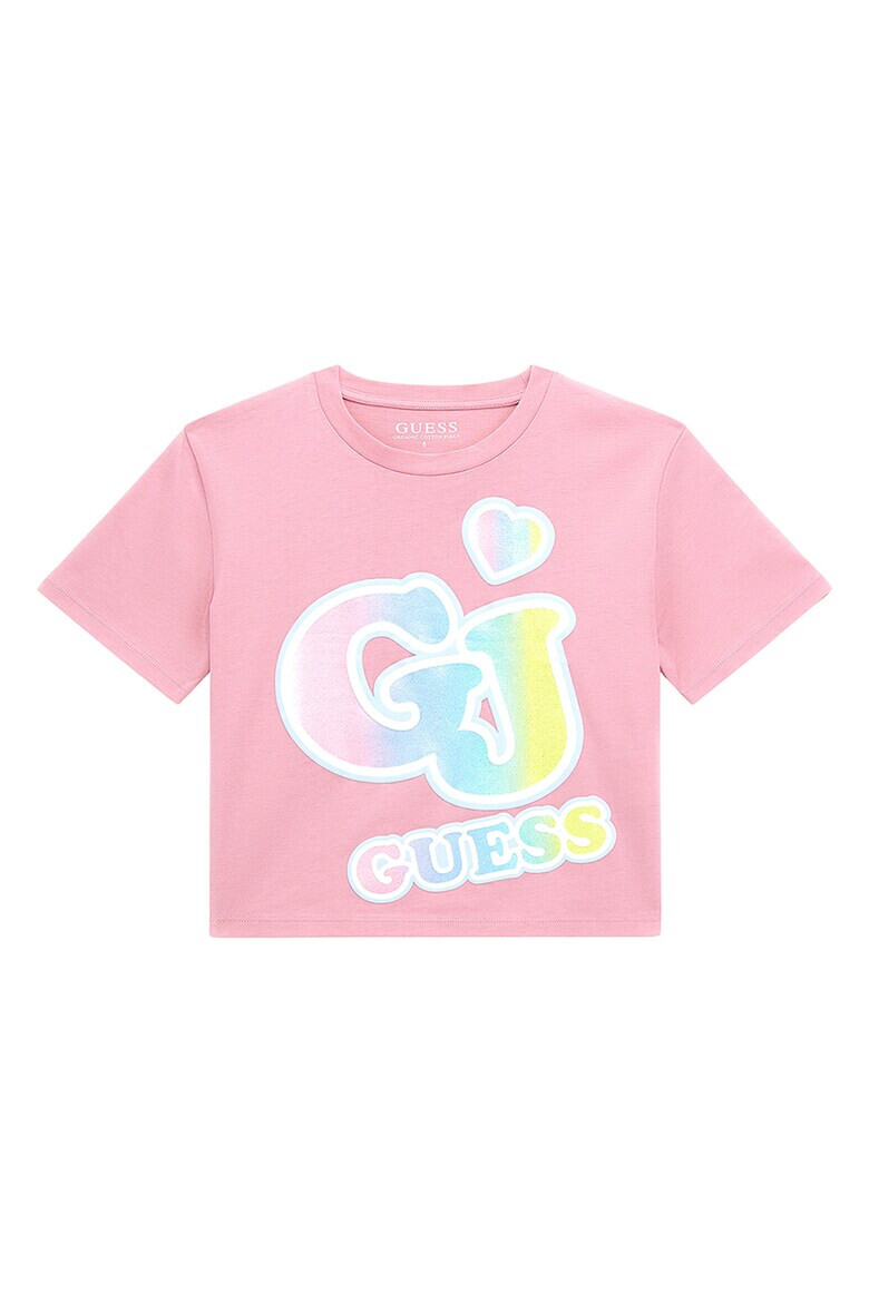 GUESS Къса памучна тениска - Pepit.bg