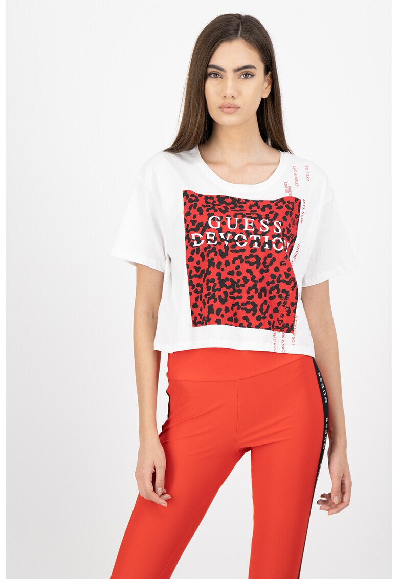 Guess Къса тениска с животинска шарка - Pepit.bg