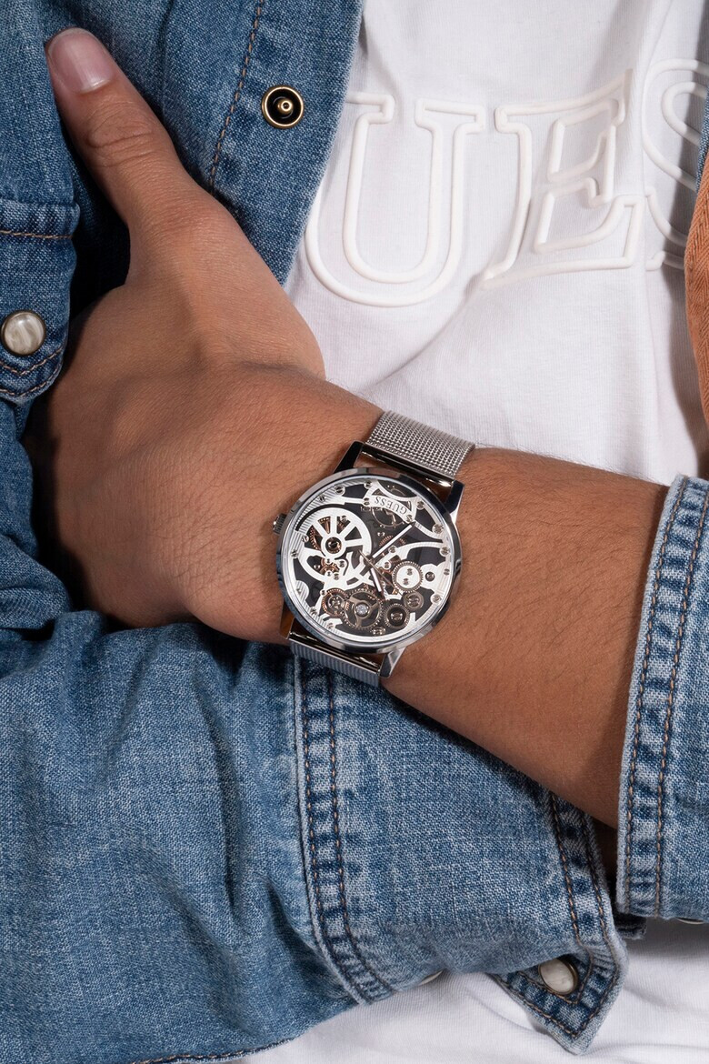 GUESS Кварцов часовник с мрежа - Pepit.bg