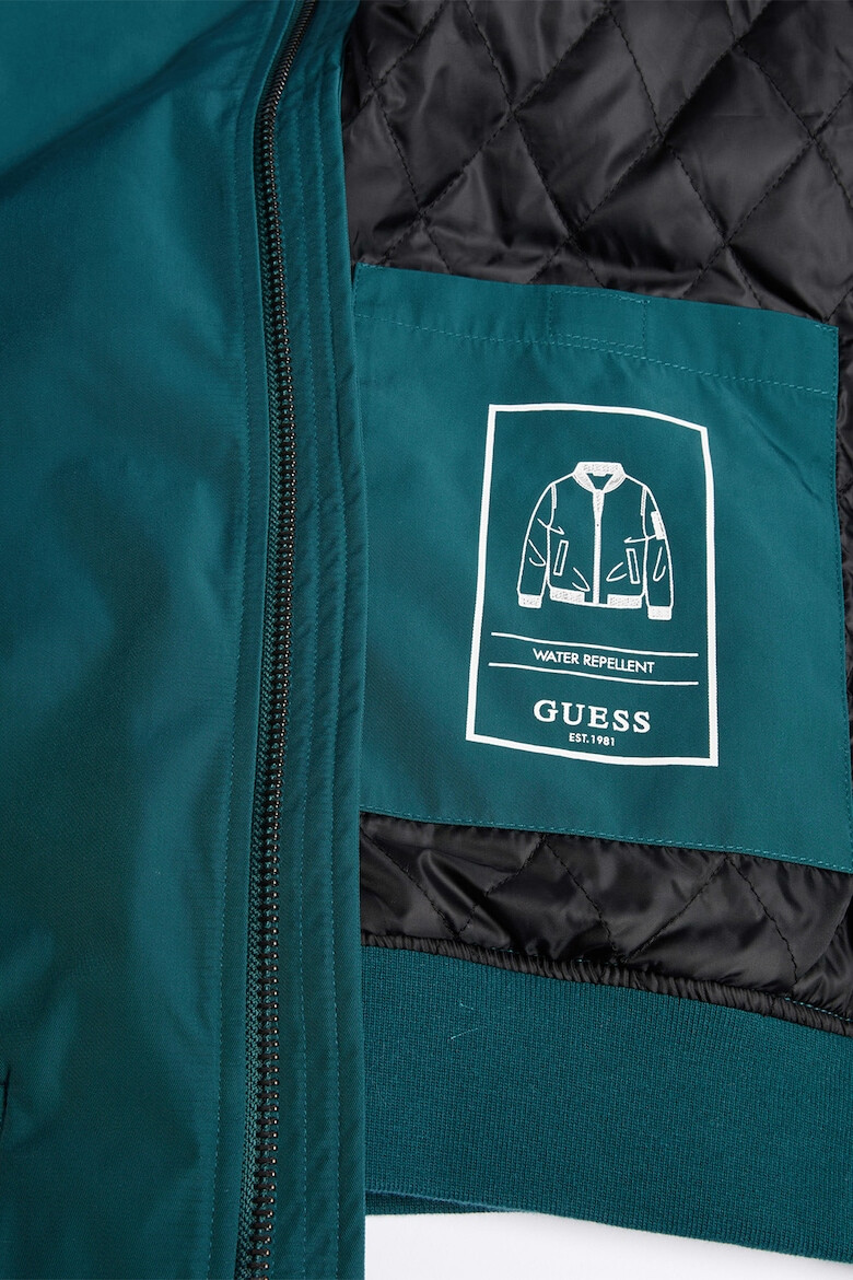 GUESS Непромокаемо яке бомбър - Петролно синьо - Pepit.bg