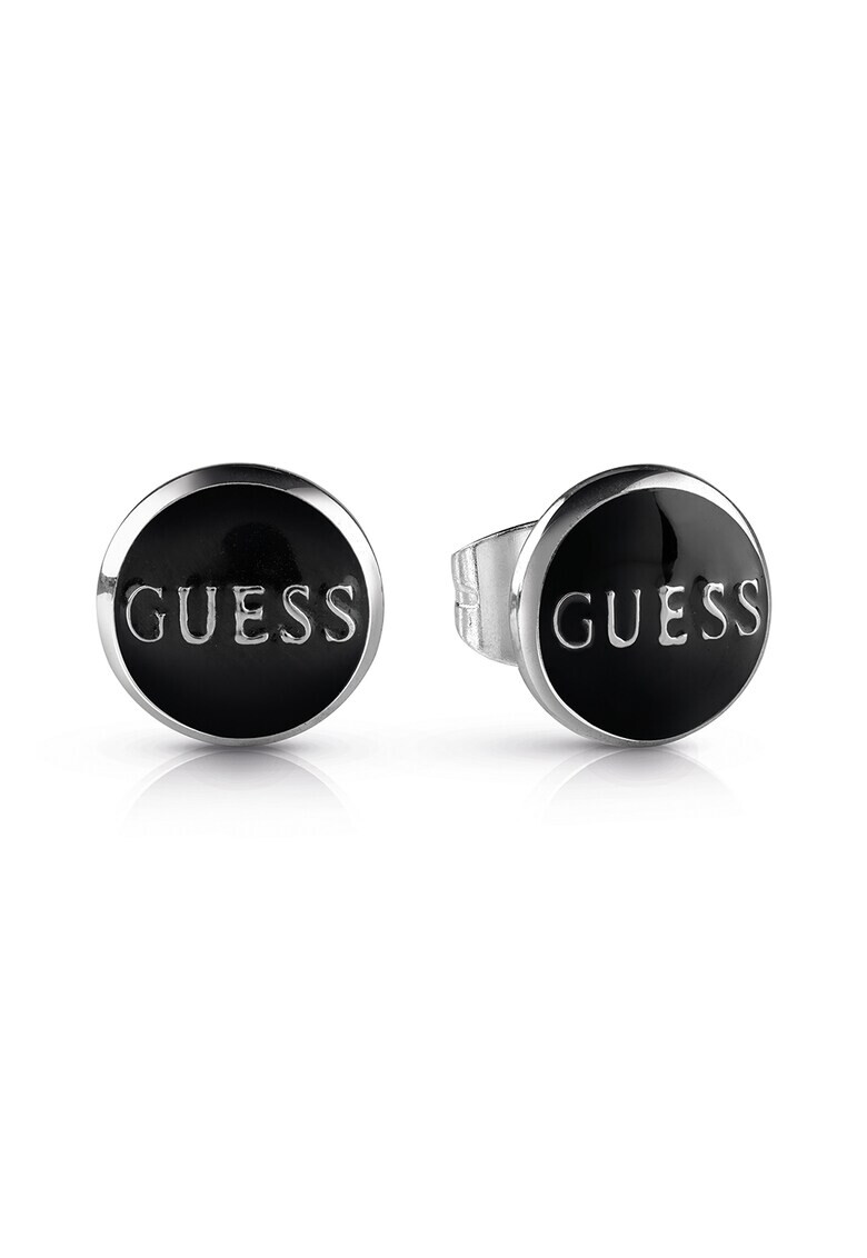 Guess Обеци от инокс с лого - Pepit.bg