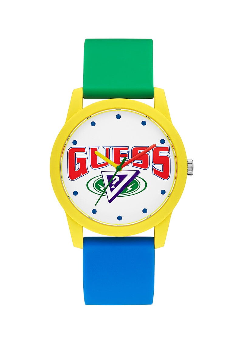 Guess Originals Часовник в цветен блок с лого на циферблата - Pepit.bg