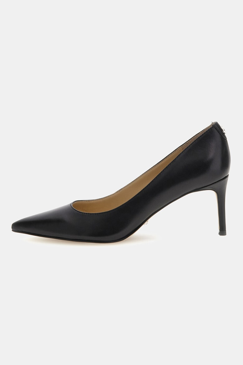 GUESS Остри кожени обувки - Черен - Pepit.bg