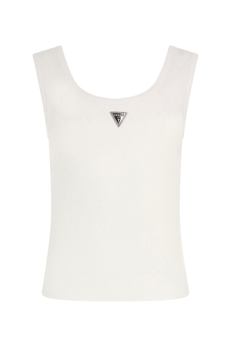 GUESS Памучен рипсен топ - Pepit.bg