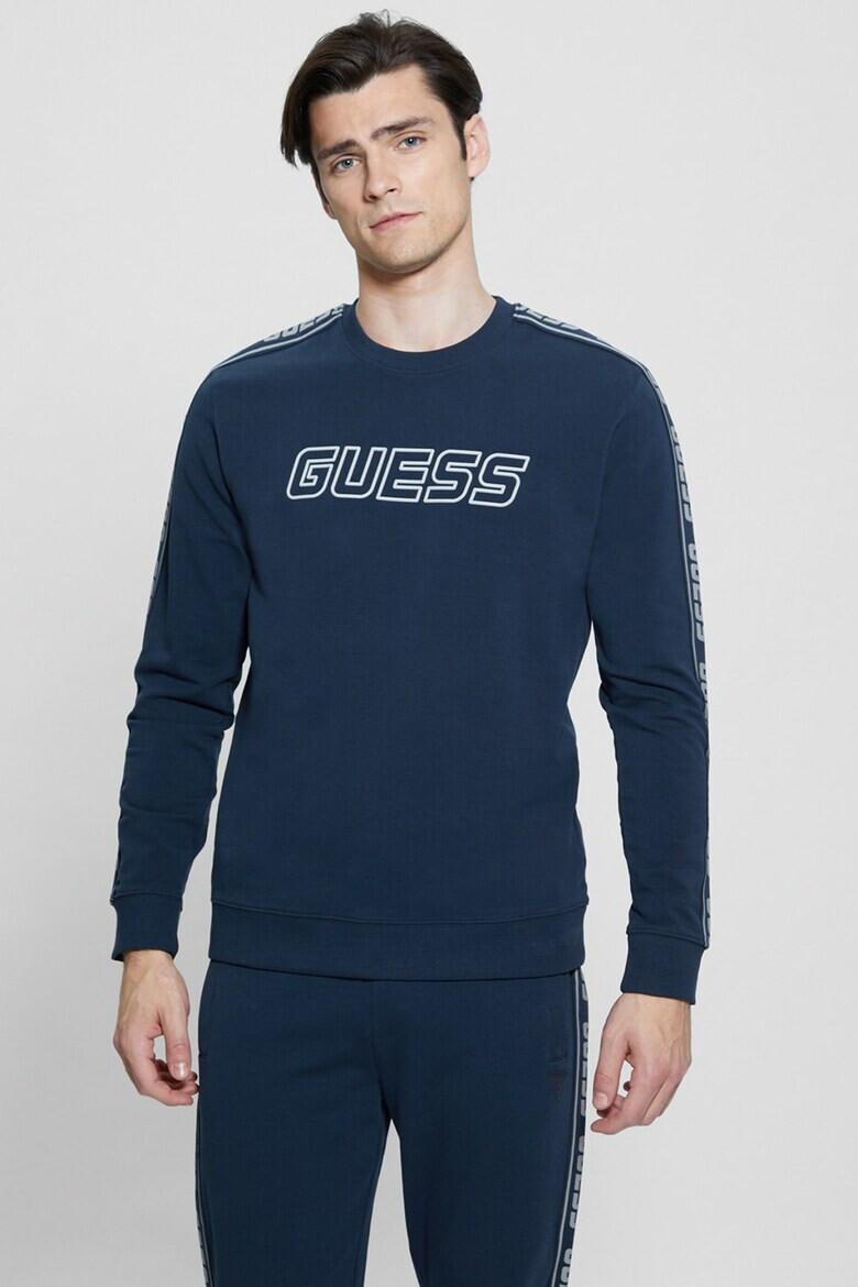 GUESS Памучна блуза с лого - Pepit.bg