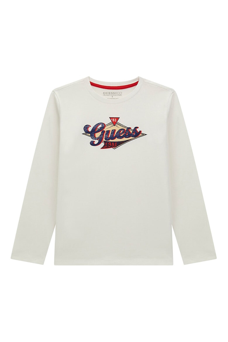 GUESS KIDS Памучна блуза с лого - Pepit.bg