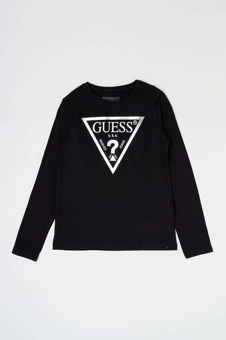 GUESS KIDS Памучна блуза с лого - Pepit.bg