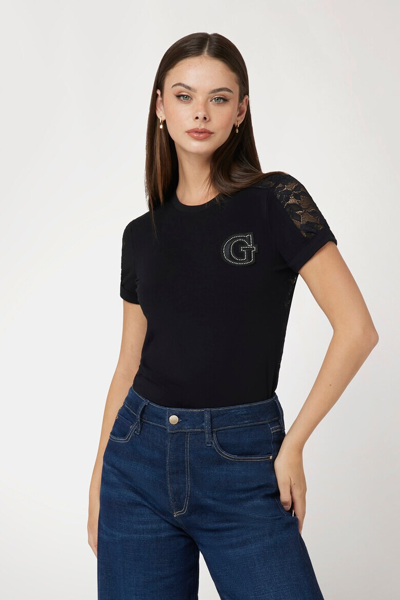 GUESS Памучна слим тениска - Pepit.bg