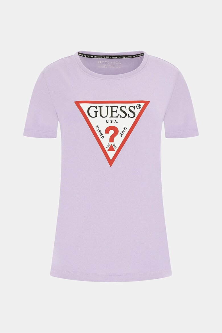 GUESS Памучна тениска с лого - Pepit.bg