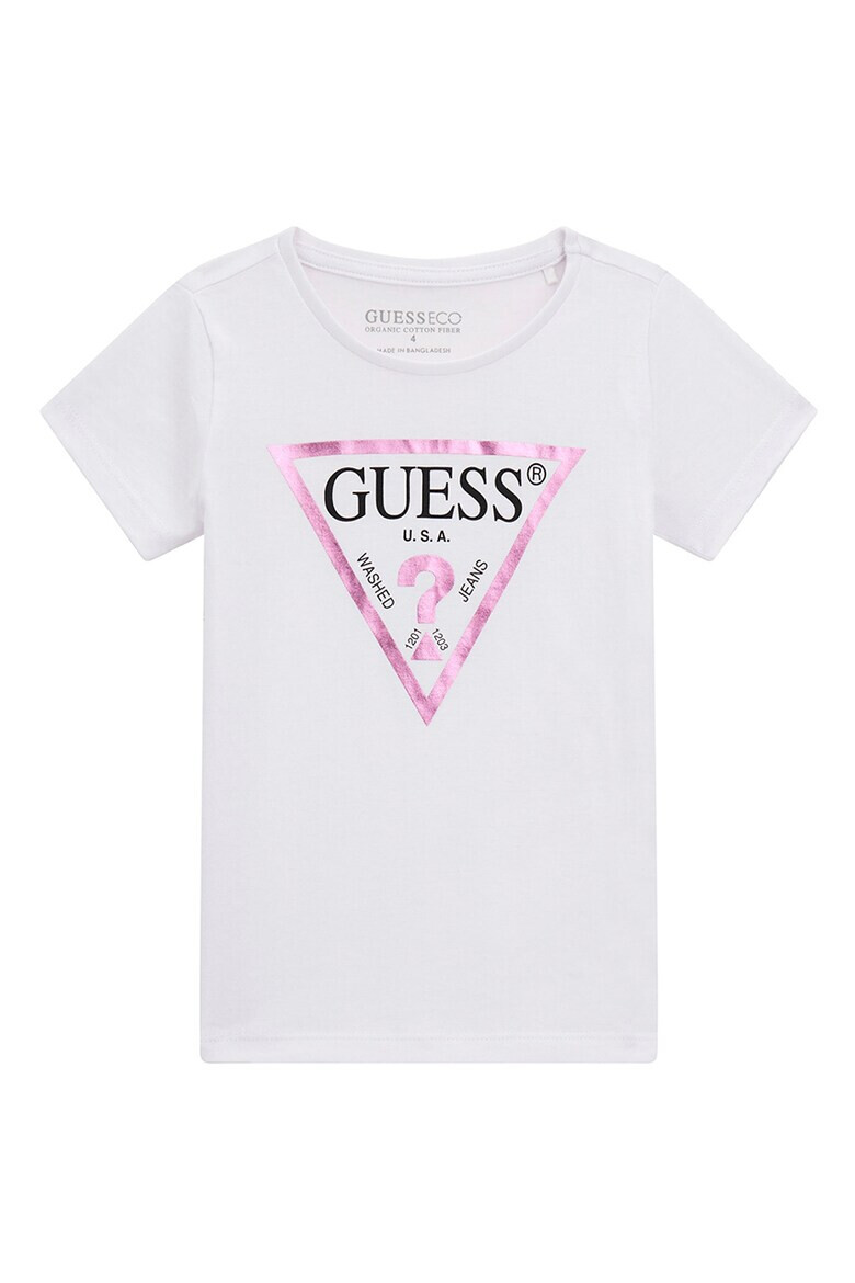 GUESS Памучна тениска с лого - Pepit.bg