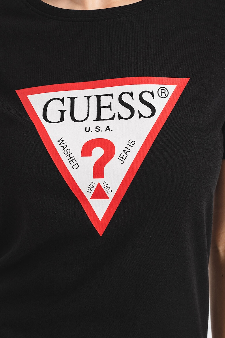 GUESS Памучна тениска с лого - Pepit.bg