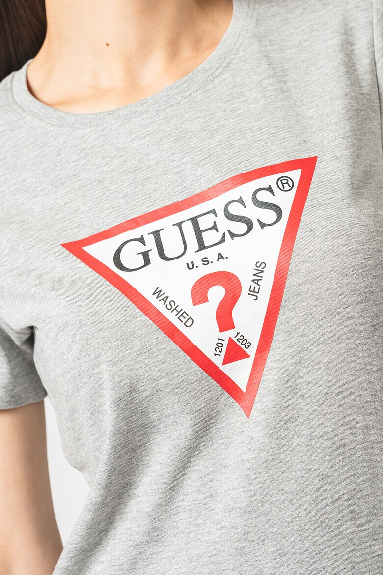 GUESS Памучна тениска с лого - Pepit.bg