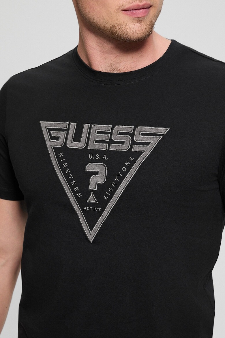 GUESS Памучна тениска с лого - Pepit.bg