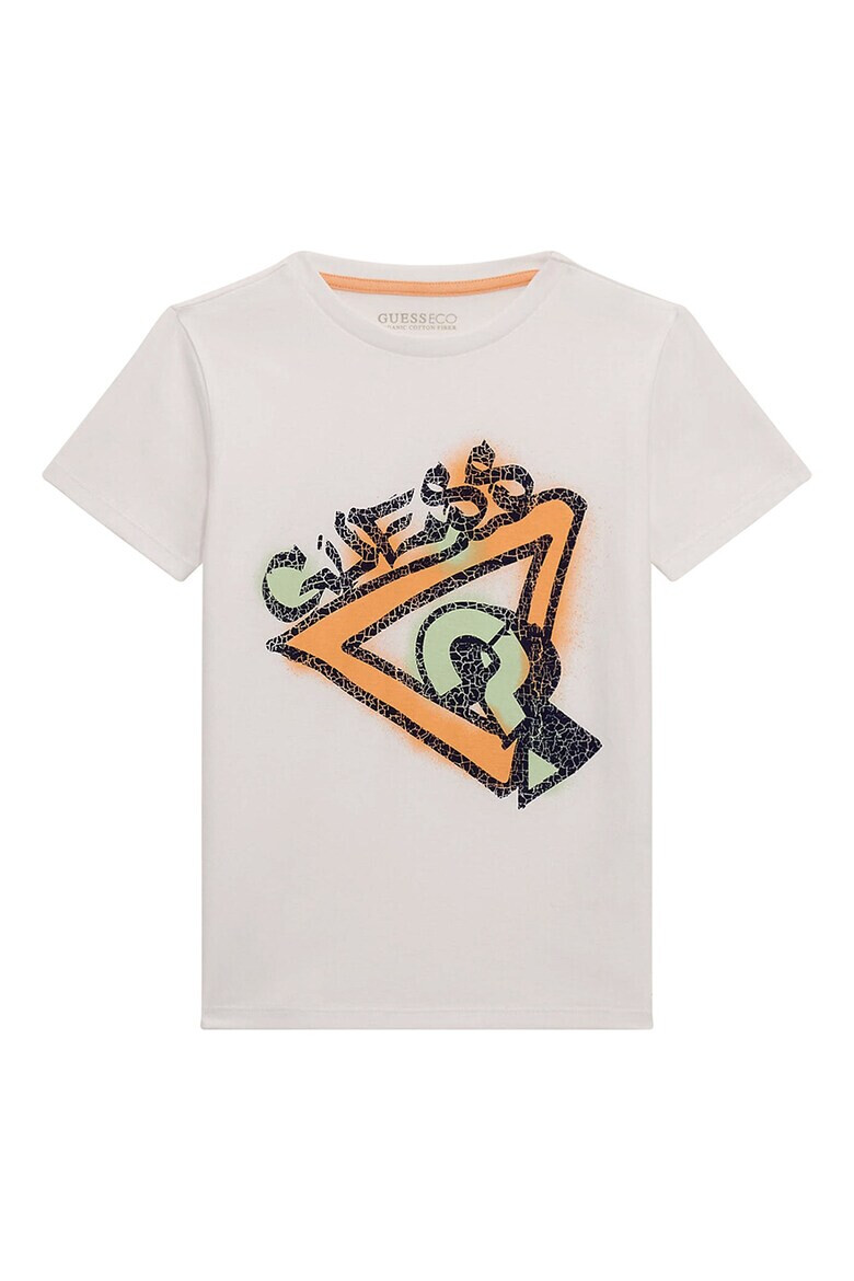 GUESS Памучна тениска с лого - Pepit.bg