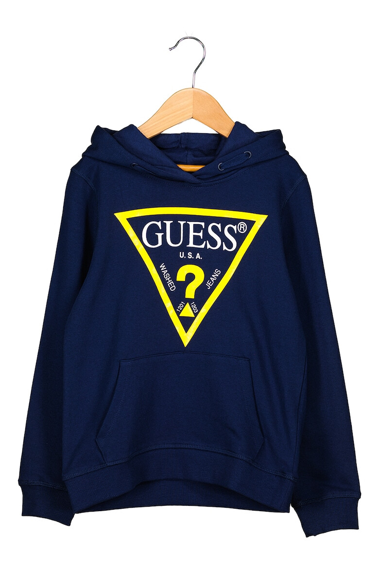 GUESS Памучно худи с джоб кенгуру - Pepit.bg
