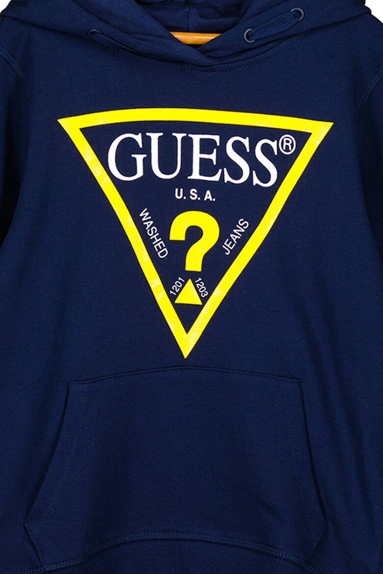 GUESS Памучно худи с джоб кенгуру - Pepit.bg