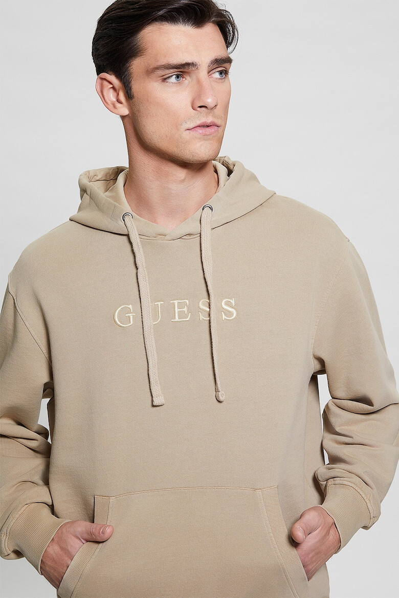GUESS Памучно худи с джоб кенгуру - Pepit.bg
