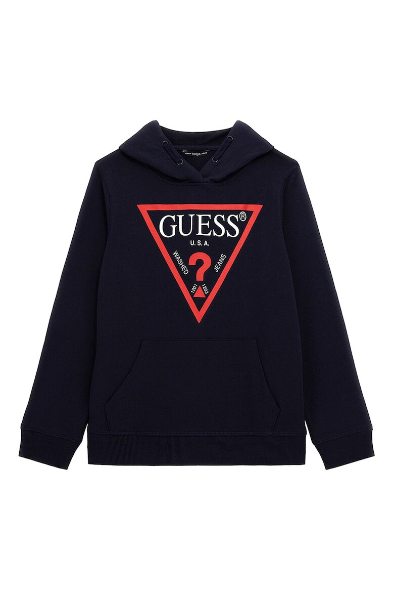 GUESS KIDS GUESS Памучно худи с джоб кенгуру - Pepit.bg