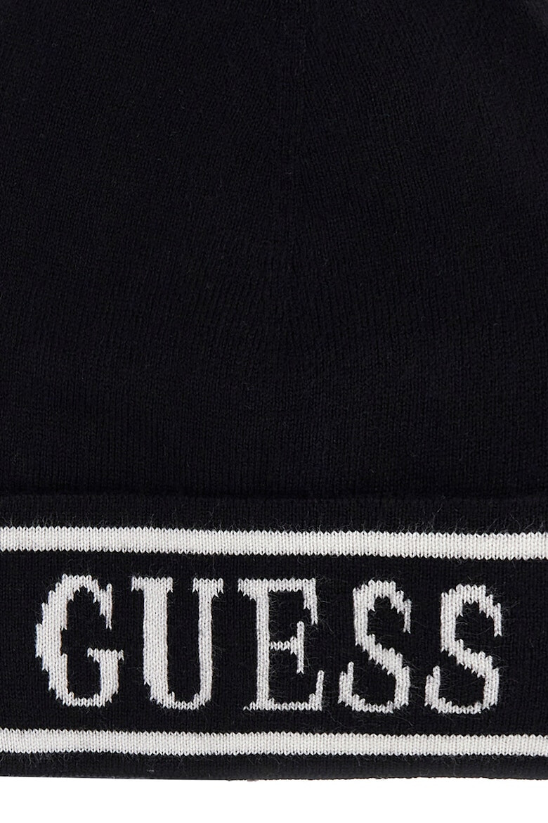 GUESS Плетена шапка с лого - Pepit.bg